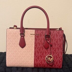 Limited edition Michael Kors Burgundy and Cream Satchel